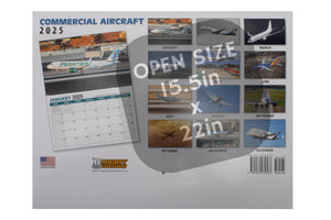 MIGHTY CALENDARS 2025 COMMERCIAL CALENDAR AIRPLANE SHOP