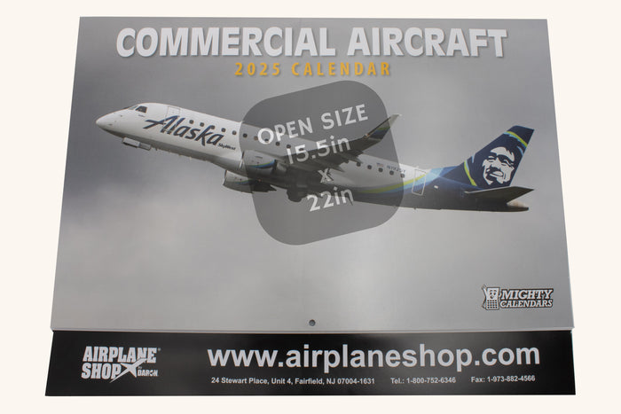 MIGHTY CALENDARS 2025 COMMERCIAL CALENDAR AIRPLANE SHOP