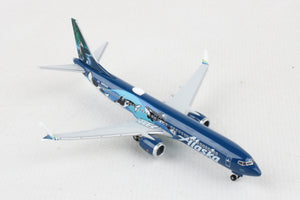 HERPA ALASKA 737MAX9 1/500 WEST COAST WONDERS (WHALES)