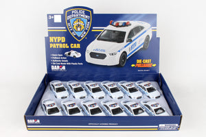 NYPD PULLBACK FORD INTERCEPTOR 12 PIECE COUNTER DISPLAY