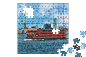 NYC STATEN ISLAND FERRY W/STATUE 3D PUZZLE - 100 PIECES (**)