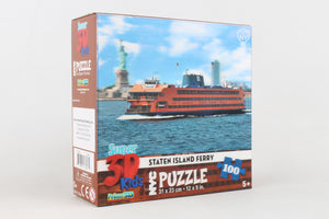 NYC STATEN ISLAND FERRY W/STATUE 3D PUZZLE - 100 PIECES (**)