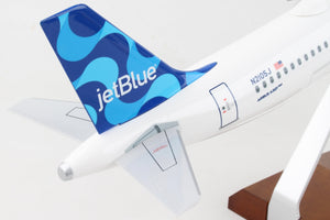 SKYMARKS JETBLUE A321NEO 1/100 RIBBON W/WOOD STAND & GEAR