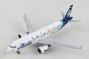 GEMINI ALASKA A320 1/400 REG#N854VA FLY WITH PRIDE