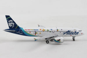 GEMINI ALASKA A320 1/400 REG#N854VA FLY WITH PRIDE