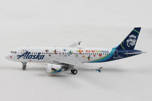 GEMINI ALASKA A320 1/400 REG#N854VA FLY WITH PRIDE