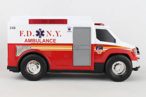 Daron FDNY ambulance with lights and sound for children