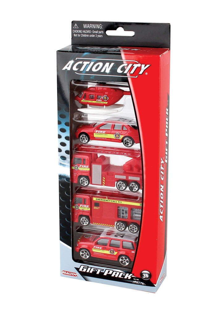 FIRE DEPT. 5 PIECE VEHICLE GIFT PACK (**)