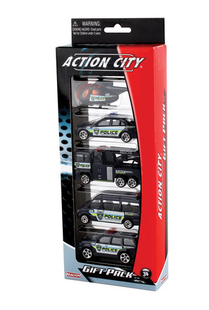 POLICE DEPT. 5 PIECE VEHICLE GIFT PACK (**)