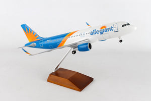 SKR8329  SKYMARKS ALLEGIANT A320 1/100 NEW LIVERY W/WOOD STAND &GEAR - SkyMarks Models