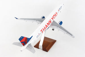 SKYMARKS DELTA A321 1/100 THANK YOU W/WOOD STAND & GEAR