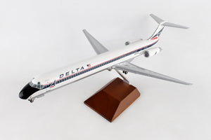 SKR8602  SKYMARKS DELTA MD-80 1/100 WIDGET LIVERY W/WOOD STAND & GEAR - SkyMarks Models