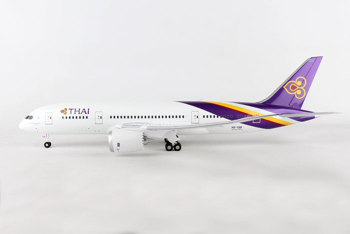 SKYMARKS THAI 787-8 1/100 W/WOOD STAND & GEAR (**)