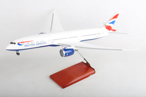 SKR9000 SKYMARKS BRITISH 787-9 1/100 W/WOOD STAND & GEAR - SkyMarks Models