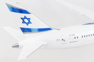 SKYMARKS EL AL 787-9 1/100 W/WOOD STAND & GEAR