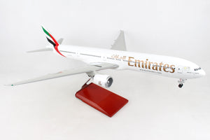 SKR9402 SKYMARKS EMIRATES 777-300ER EXPO 1/100 W/WOOD STAND & GEAR - SkyMarks Models