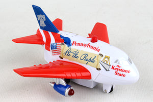 Pennsylvania pullback airplane with lights and sound for children ages 3 and up by Daron toys