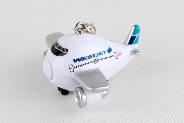 WESTJET AIRPLANE KEYCHAIN W/LIGHT & SOUND (**)